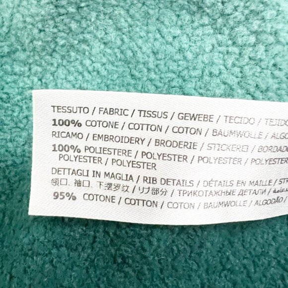 Twinset Milano Sweatshirt Womens XXL Green Ombre Tie-Dye Fringed Top Boho - Picture 9 of 16